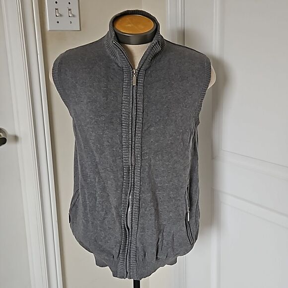 Frontline Men's Zip-Up Vest Gray Large - Picture 2 of 16